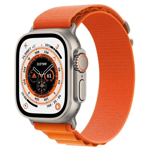 Apple Watch Ultra 1 - LTE 49mm viền Titanium dây Alpine - Da Cam